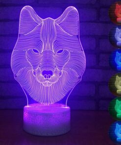 3D Illusion Lamp Animals Wolf Night Light Touch Table Desk Lamps 7 LED Colors Changing Lighting Wolf Shape Acrylic Table Desk Bedroom Decoration Cool Gifts Ideas Birthday Xmas (Animals Wolf) 12 71quehJifBL