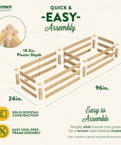 Greenes Fence 2 Ft. X 8 Ft. X 10.5 In Raised Garden Kit, Cedar 23 71quldRwGnL
