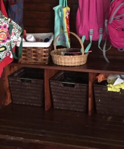 Whitmor Rattique Storage Tote Basket - Java 13W x 15D x 9.63H in. Brown 13W x 15D x 9.63H in. 14 71qvOQAWYcL