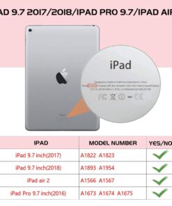 YINLAI iPad 6th Generation Cases,iPad 5th Generation Case,iPad 9.7 Case,Glitter Women Hybrid Shockproof Drop Protection Cover with Kickstand iPad 9.7 inch iPad Air2 A1893/A1954/A1822/A1823,Rose Gold Rose Gold 32 71qwmfmTx0L