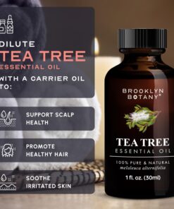 Brooklyn Botany Tea Tree Essential Oil – 100% Pure and Natural – Therapeutic Grade Oil with Dropper - for Aromatherapy and Diffuser - 1 Fl. OZ 1.00 Fl Oz (Pack of 1) 20 71qwpAZ24zL