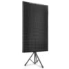 Pyle PSiP24 Acoustic Isolation Absorber Shield Sound Wall Panel Studio Foam and Dampening Wedge with Height Adjustable Stand,Charcoal Gray Single Pack 10 71qwwwRcGJL