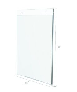 Deflecto Classic Image Wall Mount Sign Holder, Single-Sided, Vertical, 8.5" x 11", Clear (68201), Model:WM-8511-1 8.5" x 11" 16 71qx1kKhyqL