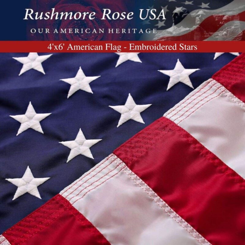 Catalog 6 American Flags for Outside 4X6 -American Flag 4x6 Made in USA -Heavy Duty Flags Outdoor with Embroidered Stars and Sewn Stripes 4x6 US Flag for High Wind- All Weather Flags 4 by 6 foot
