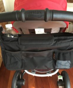 Britax Stroller Organizer with Insulated Cup Holders | Large Center Compartment with Magnetic Closure + 3 Outer Pockets + Folds with Stroller, No Removal Needed Black 47 71qx7VBjVL