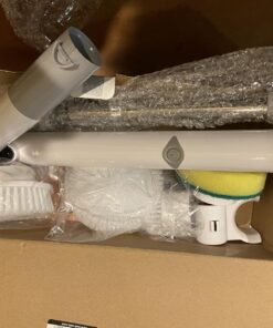 Electric Spin Scrubber, Cordless Power Brush Floor Scrubber with Adjustable Extension Arm and 4 Replaceable Bathroom Cleaning Brush Heads, Ideal for Tub, Tile, and Floor Cleaning White 46 71qxXsXHT7L