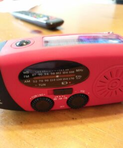 iRonsnow Solar Emergency Hand Crank Weather Radio, Portable Self Powered NOAA AM/FM Radios with SOS Alarm LED Flashlight 2000mAh Power Bank Smart Phone USB Charger for Camping (Red) 53 71qxdpnSBaL