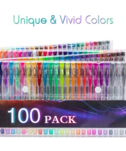 Alternative view of Tanmit 100 Coloring Gel Pens Set for Adults Coloring Books- Gel Colored Pen for Drawing, Writing & Unique Colors Including Glitter, Neon, Standard, Symhony, Milky & Metallic