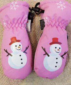ANDORRA Kids Insulation Ski Mittens Boys Girls Snow Mittens Winter Gloves Pink/Snowman XS(2-3Y) 22 71qyJcc9nTL