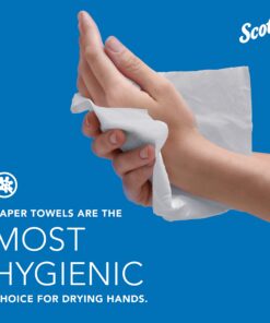 Scott® Multifold Paper Towels (03650), with Absorbency Pockets™, 9.2" x 9.4" sheets, White, Compact Case for Easy Storage, (250 Sheets/Pack, 12 Packs/Case, 3,000 Sheets/Case) 250 Count (Pack of 12) 21 71qyaCCTdL 1