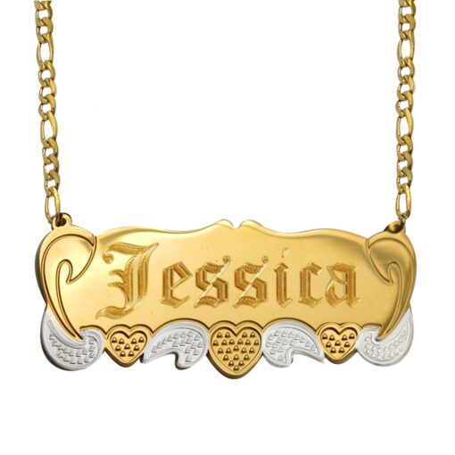 ProLuckis Handmade Personalized Name Jewelry Necklace 18k Gold Plated-Custom Made Any Name Style 6