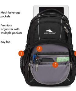 High Sierra Swerve Laptop Backpack, Black, One Size 24 71qznJ1RfL