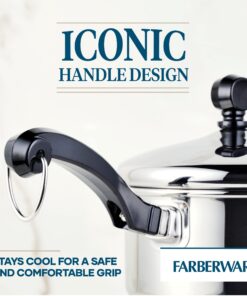 Farberware Classic Stainless Steel Sauce Pan/Saucepan with Lid, 1 Quart, Silver,50000,11.2"D x 6.3"W x 4.4"H Saucepot w/ Regular Lid (1 Quart) 31 71r 2wWfYxL