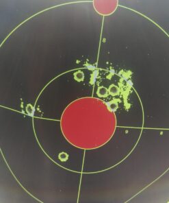 Splatterburst Targets - 12 inch Multi-Bullseye Splatter Target - Easily See Your Shots Burst Bright Fluorescent Yellow Upon Impact - Made in USA 25 Pack 24 71r DouVMCL 1