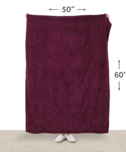 Sunbeam Royal Luxe Cabernet Heated Personal Throw / Blanket, Cozy-Warm, Adjustable Heat Settings 24 71r ImyTk5L