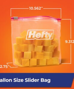 Hefty Slider Storage Bags, Gallon Size, 66 Count 19 71r SCtETAL