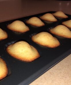 Bellemain Madeleine Pan | 12-Well Madeleine Mold Makes 12 Madeleine Cookies | Nonstick Tea Cake Pan for Madeleines, Cakelet Pan | Warp-Resistant Carbon Steel Madeline Pans (2-Pack) 49 71r W UAQAL