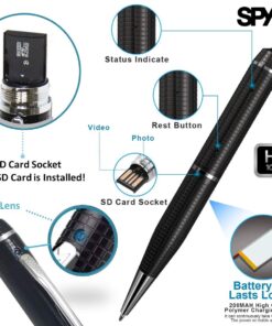 fabquality 1080P Spy Hidden Camera 2023 Pen No WiFi Indoor Home Security Camera Outdoor Mini Body Video Camera Includes 16GB SD Card + 5 Inks + SD Card Reader + USB Reader Small Compact 23 71r0JX8FYKL