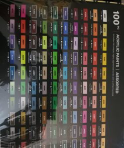 Arteza Acrylic Paint Set, 100 Colors, 0.41 fl Oz /12ml Tubes of Craft Paint, Heavy-Body, Glossy Finish, Colorful Addition to Your Art Supplies 100 x 12ml (0.41 fl oz) Craft 56 71r2ibjPtgL