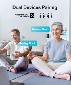 Bluetooth Transmitter Receiver for TV & PC, Bluetooth 5.2 Long Range Audio Transceiver for Home Stereo, Airplane, Dual Link, RCA Cable, aptX Low Latency Black 14 71r3Kw6EmDL