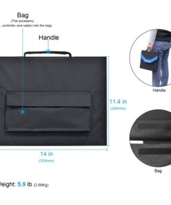 ACOPOWER HY-4x12.5W 12V 50 Watt Portable Solar Panel Kit W/ 5A Charge Controller for RV, Boats, Camping, Sliver 50W 12 71r3cLTNq7L