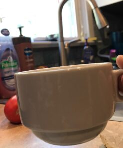 HIC 9-Piece Stackable Cappuccino Coffee Tea Set, Fine White Porcelain, Set Includes 4 (7-Ounce) Cups with Matching Saucers and Metal Stand, Gift Boxed 26 71r44T9ZvL