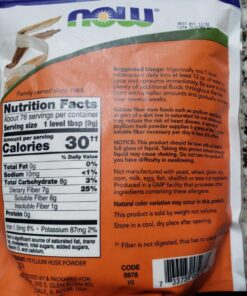 NOW Supplements, Psyllium Husk Powder, Non-GMO Project Verified, Soluble Fiber, 24-Ounce 1.5 Pound (Pack of 1) 34 71r4ZW1BJSL