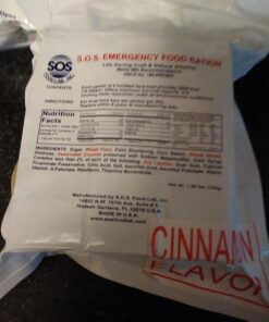 SOS Food Rations Emergency 3600 Calories Cinnamon Flavor Food Bar - 3 Day / 72 Hour Package with 5 Year Shelf Life- 1 Pack 32 71r4njbgrNL