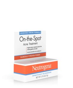 Neutrogena On-The-Spot Acne Spot Treatment with 2.5% Benzoyl Peroxide Acne Treatment Medication to Treat Face Acne, Gentle Benzoyl Peroxide Pimple Cream for Acne Prone Skin Care.75 oz 0.75 Ounce (Pack of 1) 20 71r4xcZhoWL