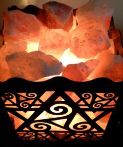 CRYSTAL DECOR Himalayan Pink Salt Lamp Basket & Dimmer Cord Bulb Star 37 71r5RjjZV9L
