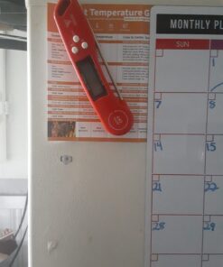 DOQAUS Digital Meat Thermometer, Instant Read Food Thermometer for Cooking, Kitchen Probe with Backlit & Reversible Display, Cooking Temperature Turkey Grill BBQ Candy Light Red 4.6'' Probe 25 71r5RxsNgQL