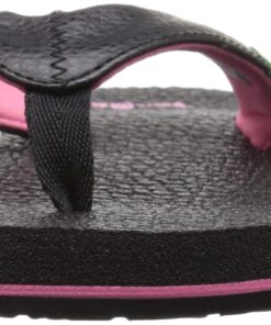 Sanuk Kids Girl's Yoga Mat (Little Kid/Big Kid) Big Kid (8-12 Years) 6-7 Big Kid Black/Pink 9 71r60Ts GVL