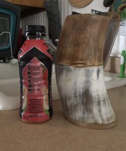 Norse Tradesman LG Viking Drinking Horn Mug - 100% Authentic Flame Treated Beer Horn Tankard With Engravings | The Jarl, approx. 16 oz 35 71r62OKn7tL