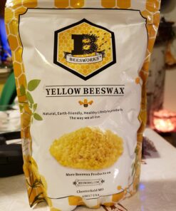 Beesworks Yellow Beeswax Pellets (1 lb) | 100% Pure, Cosmetic Grade, Triple-Filtered Beeswax for DIY Skin Care, Lip Balm, Lotion, and Candle Making 1 Pound (Pack of 1) 38 71r6I9GSMHL
