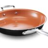 Gotham Steel Non Stick Frying Pan, 12.5” Ceramic Frying Pan Nonstick, Long Lasting Nonstick Cooking Pan with Helper Handle / Stay Cool Handle, Ultra-Durable, Dishwasher / Oven Safe, 100% Non Toxic 12.5" 37 71r6bbRQVL