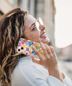 Anuck for iPhone 13 Case, Cute Pretty Flower Phone Case for Women Girls, Anti-Scratch Floral Pattern Design Slim Fit Soft TPU Bumper Shockproof Protective Case Cover 6.1", Garden Flowers Clear Back 10 71r6i v0nCL