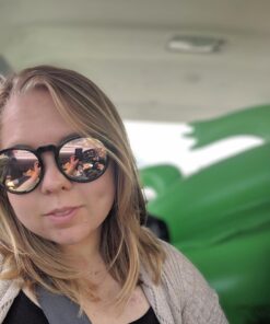 WearMe Pro - Retro Round Flat Top Frame Mirrored Fashion Sunglasses Black Frame / Pink Mirror Lens 52 Millimeters 20 71r6kN6gNnL