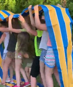 KINDEN Teamwork Games Group Learning Activity Fun Playing Run Mat for Kids and Adults Field Day Game Color002-20ft 18 71r6y4b15kL