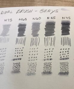 Tombow 56171 Dual Brush Pen Art Markers, Grayscale, 10-Pack. Blendable, Brush and Fine Tip Markers 45 71r8AS4fgYL