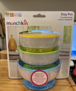 Munchkin® Stay Put™ Suction Bowls for Babies and Toddlers, 3 Pack, Blue/Green/Yellow 3pc Bowls, Yellow 32 71r8KclA4uL