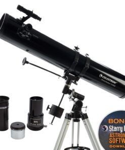 Alternative view of Celestron - PowerSeeker 114EQ Telescope - Manual German Equatorial Telescope for Beginners - Compact and Portable - Bonus Astronomy Software Package - 114mm Aperture 114EQ Newtonian