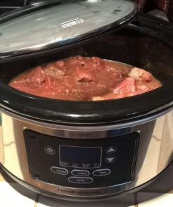 Hamilton Beach Portable 6 Quart Set & Forget Digital Programmable Slow Cooker Lock, Dishwasher Safe Crock & Lid, Temperature Probe, Stainless Steel 27 71r8qVztcLL