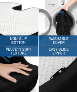 Everlasting Comfort Seat Cushion for Lower Back Pain Relief - Enhances Posture & Support, Provides All-Day Comfort - Non-Slip Tailbone Pain Relief Cushion - Multi-Use Car, Gaming, Office Chair Cushion Black (Flagship Cushion) The Original Memory Foam 27 71r9dTd6vL