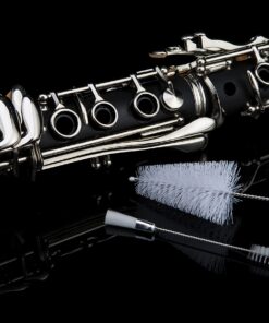 Glory GLY-PBK Professional Ebonite Bb Clarinet with 10 Reeds, Stand, Hard Case, Cleaning Cloth, Cork Grease, Mouthpiece Brush and Pad Brush, Black Black/Silver 25 71rBKcMYfpL