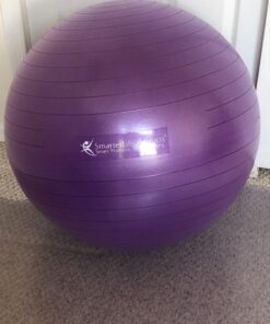 SmarterLife Workout Exercise Ball for Fitness, Yoga, Balance, Stability, or Birthing, Great as Yoga Ball Chair for Office or Exercise Gym Equipment for Home, Premium Non-Slip Design Purple 65 cm 33 71rBcrsoi3L