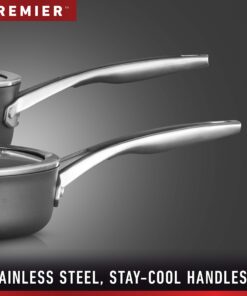 Calphalon 8-Piece Pots and Pans Set, Nonstick Kitchen Cookware with Stay-Cool Handles, Dishwasher and Metal Utensil Safe, Black Cookware Set 21 71rCr912xWL