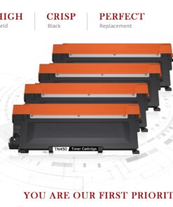 Toner Kingdom Compatible Toner-Cartridge Replacement for Brother TN450 TN-420 TN-450 TN420 for HL-2270DW HL-2280DW HL-2230 HL-2240 MFC-7360N MFC-7860DW DCP-7065DN Intellifax 2840 2940 (Black, 4 Pack) 29 71rCsnEVYVL