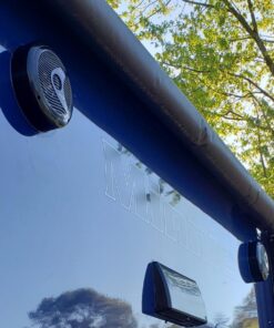 Pyle 6.5 Inch Dual Marine Speakers - 2 Way Waterproof and Weather Resistant Outdoor Audio Stereo Sound System with 150 Watt Power, Polypropylene Cone and Cloth Surround - 1 Pair - Pyle PLMR60B (Black) 31 71rDPX2BuL