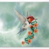 Ambesonne Hummingbird Mouse Pad, Hummingbird is Flying with Flowered Branch Floral Nature Illustration, Rectangle Non-Slip Rubber Mousepad, Standard Size, Orange Green 40 71rDq4FXyML