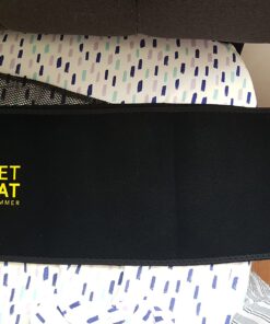 Sweet Sweat Waist Trimmer for Women and Men - Sweat Band Waist Trainer for High-Intensity Training & Workouts, 5 Sizes Large Black/Yellow 34 71rEc9TZHvL